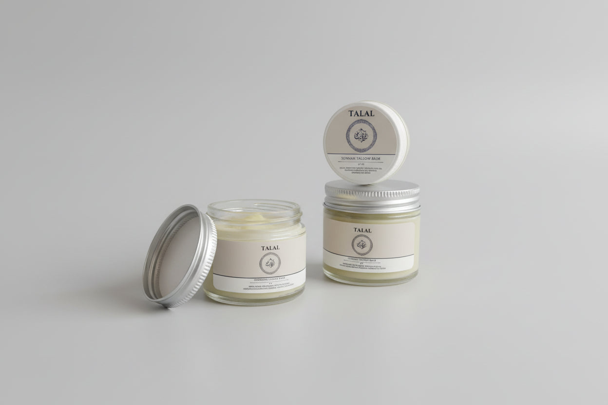 Set of Talal candles with labels on a white background